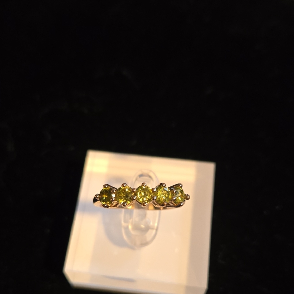 Peridot And Silver Ring, 6.5